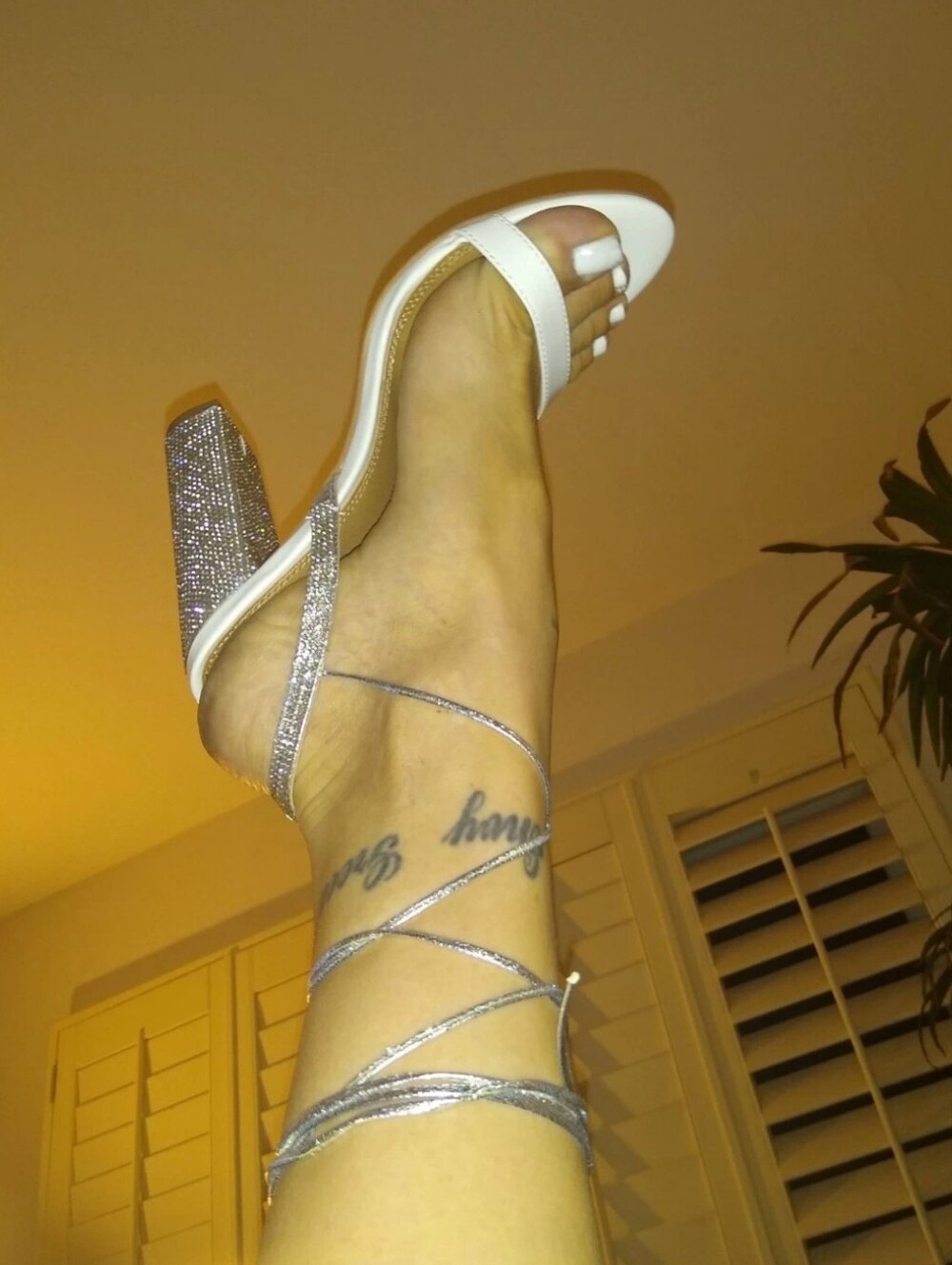 Rhinestone Strappy Block Heel Sandals